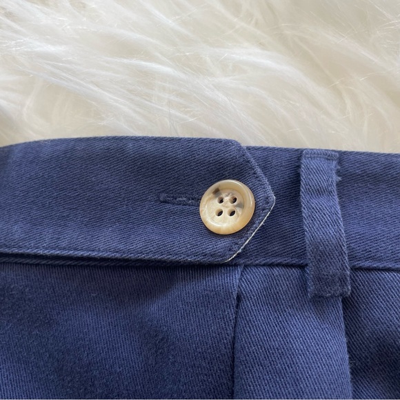 Vtg Talbots David Brooks Casual Slacks / Trousers High Waisted Pleated Blue 10 - Picture 10 of 16